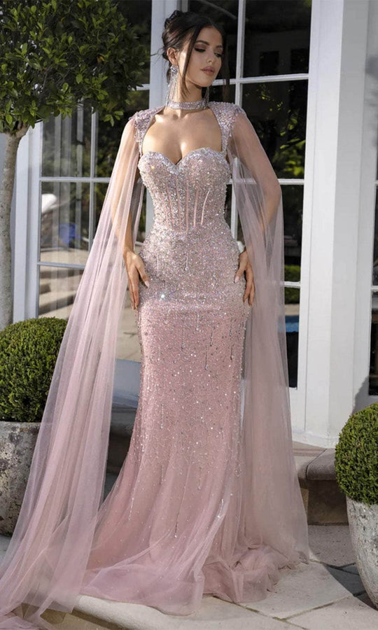 Portia and Scarlett PS25504 - Embellished Sweetheart Neck Prom Gown