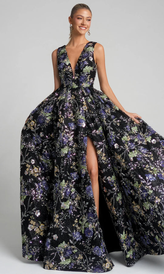 Portia and Scarlett PS26091 V-Neckline Floral Dress