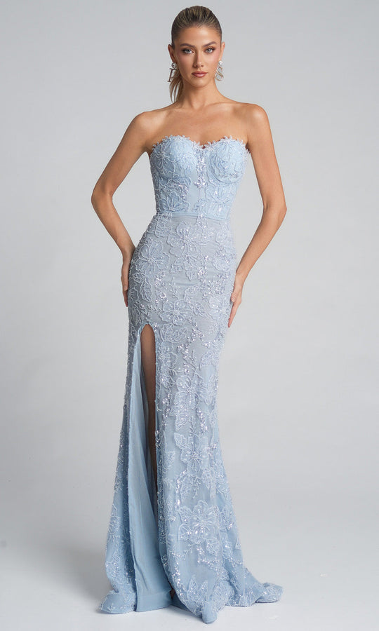 Portia and Scarlett PS26175 - Floral Embroidered Sweetheart Prom Dress