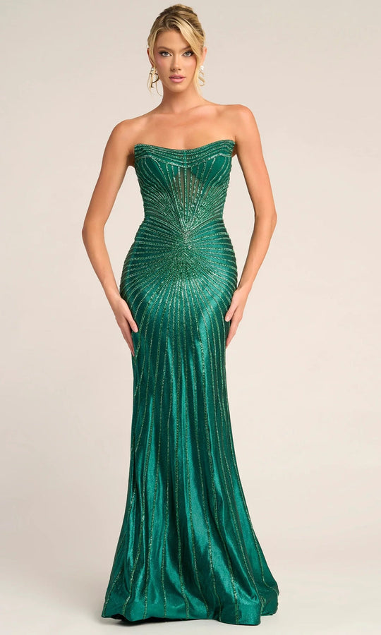 Portia and Scarlett PS26250 - Scoop Neckline Illusion Beaded Gown