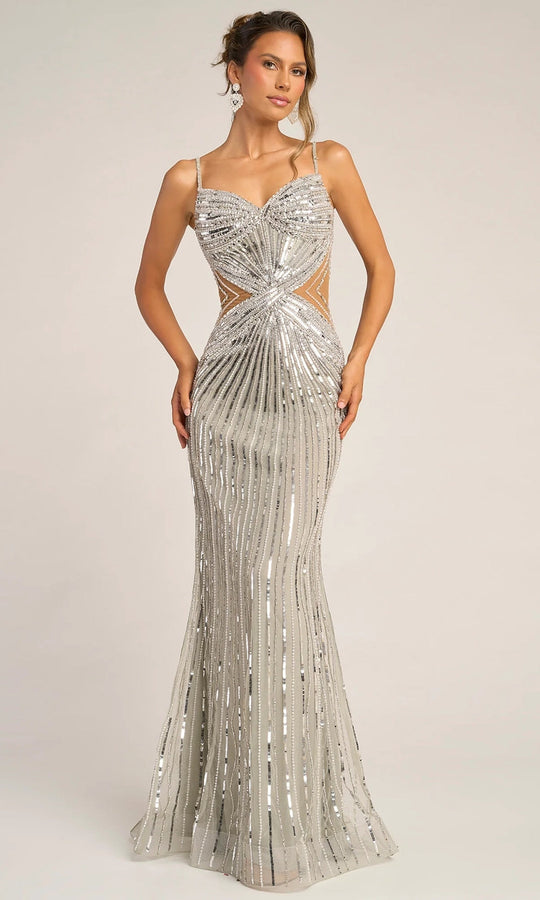 Portia and Scarlett PS26405C - Beaded Illusion Side Prom Dress