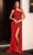 Portia and Scarlett PS329X - One-Sleeve Beaded Prom Dress Prom Dresses 4 / Red