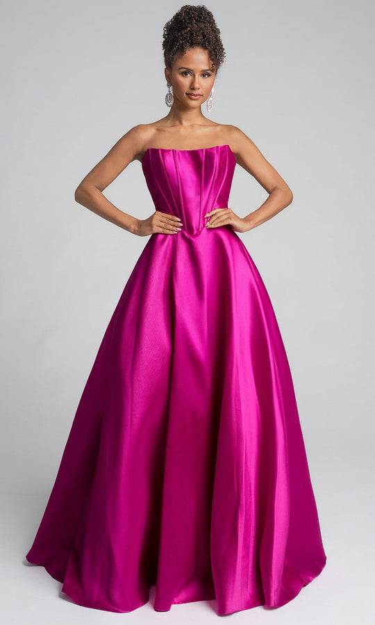 Portia and Scarlett XO124 - Strapless Corset Bodice A-Line Gown