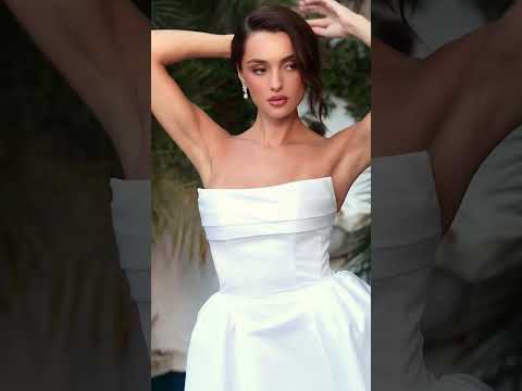 Ladivine Bridal KV1133W - Strapless Short Luxe Satin Dress