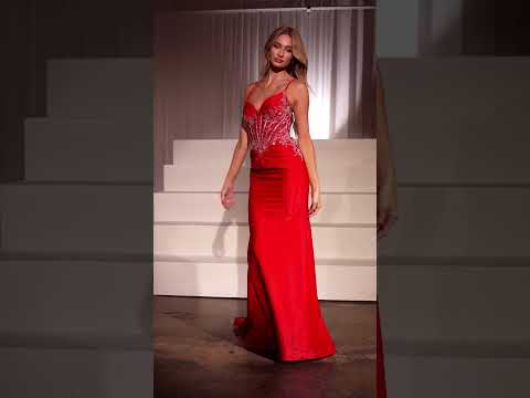 Ladivine CM372 - Sleeveless Lace-Up Back Prom Gown