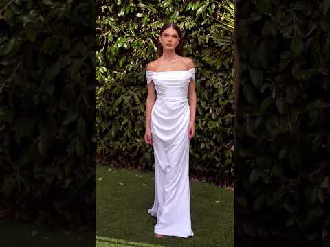 Ladivine Bridal 7433W - Chiffon Strapless Bridal Dress