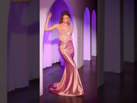 Ladivine CC8884 - Sleeveless Rhinestone Embellished Prom Gown
