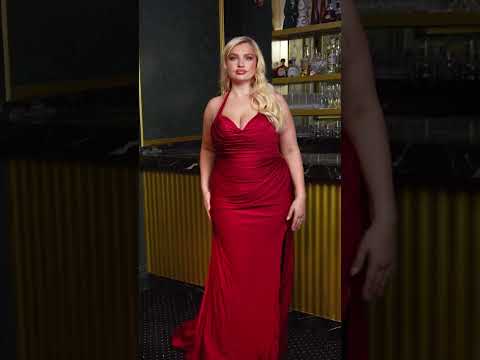 Ladivine CD796C - Ruched Halter Long Gown