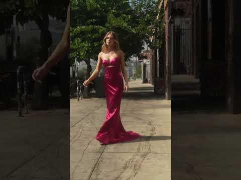 Ladivine CD381 - Corset Keyhole Evening Dress
