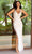 Primavera Couture 12108 - Plunging V-Neck Beaded Prom Gown Prom Dresses 000 / Nude Silver
