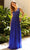 Primavera Couture 12116 - V-Neck Linear Beaded Prom Gown Prom Dresses 000 / Royal Blue