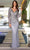 Primavera Couture 12165 - Bead Embellished V-Neck Prom Gown Prom Dresses 4 / Platinum