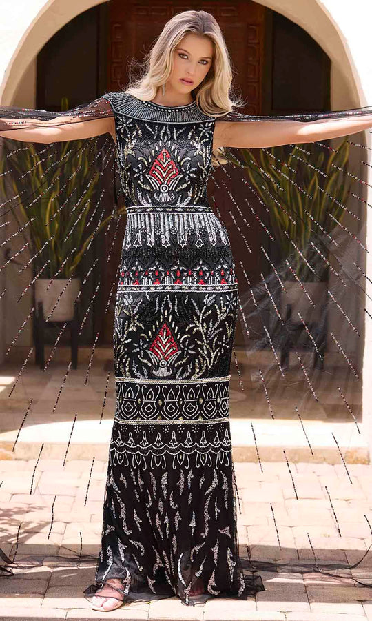 Primavera Couture 12172 - Sleeveless Sequined Evening Gown