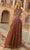 Primavera Couture 13118 - Cap Sleeve A-Line Prom Dress Prom Dresses 4 / Mocha