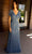 Primavera Couture 13124 - Beaded Flutter Sleeve Evening Dress Evening Dresses 4 / Slate Blue