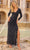 Primavera Couture 13128 - Long Sleeve Beaded Evening Dress Evening Dresses 4 / Midnight