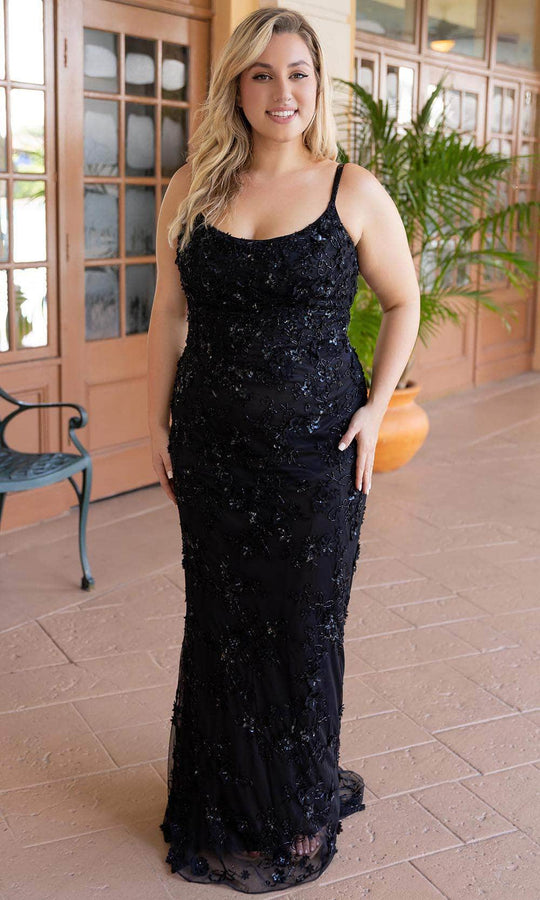 Primavera Couture 14050 - Sleeveless Lace-Up back Prom Dress