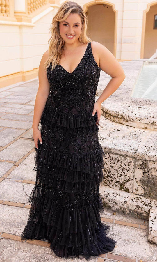 Primavera Couture 14052 - Sequin Embellished Sleeveless Prom Dress