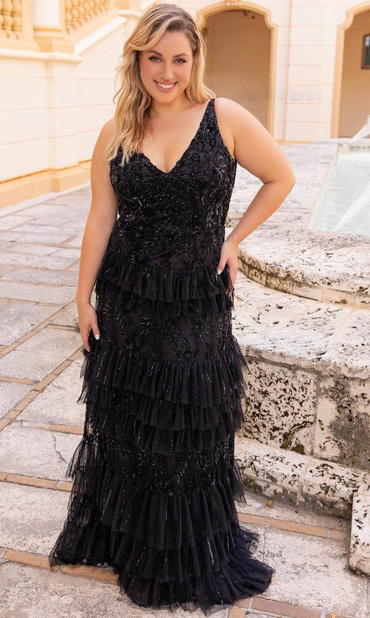 Primavera Couture 14052 - Sequin Embellished Sleeveless Prom Dress