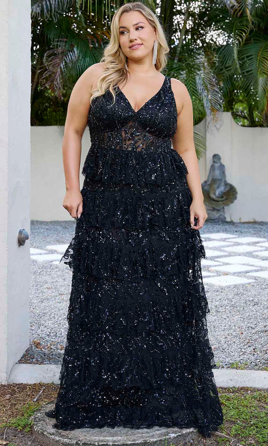 Primavera Couture 14073 - Sleeveless Embellished Evening Gown