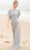 Primavera Couture 3681 - Trailing Beaded Evening Gown Evening Dresses 0 / Platinum