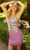 Primavera Couture 3821 - Beaded Butterfly Sheath Cocktail Dress Cocktail Dresses 00 / Lilac