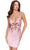 Primavera Couture 3821 - Beaded Butterfly Sheath Cocktail Dress Cocktail Dresses 00 / Rose
