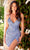 Primavera Couture 3896 - Plunging V-Neck Sequin Cocktail Dress Cocktail Dresses 00 / Bright Blue