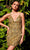 Primavera Couture 3897 - Fitted Sequined Cocktail Dress Cocktail Dresses 00 / Gold
