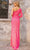 Primavera Couture 3942 - One Shoulder Iridescent Prom Gown Prom Dresses 4 / Neon Pink