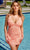 Primavera Couture 4008 - Plunging V-Neck Sequin Cocktail Dress Cocktail Dresses