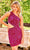 Primavera Couture 4015 - Asymmetrical Sequin Cocktail Dress Cocktail Dresses 00 / Fushia