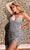 Primavera Couture 4016 - Wrap Sequin Homecoming Dress Cocktail Dresses 00 / Platinum
