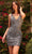 Primavera Couture 4017 - Sequin Fitted Short Dress Cocktail Dresses 00 / Grey