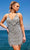 Primavera Couture 4019 - Fringed V-Neck Homecoming Dress Cocktail Dresses 00 / Platinum