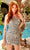 Primavera Couture 4021 - Asymmetrical Sheath Short Dress Cocktail Dresses 00 / Platinum