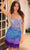Primavera Couture 4023 - Scoop Feather Cocktail Dress Cocktail Dresses 00 / Blue