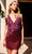 Primavera Couture 4031 - Tassels Sheath Cocktail Dress Cocktail Dresses 00 / Raspberry