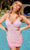 Primavera Couture 4036 - Fringed Cutout Homecoming Dress Cocktail Dresses 00 / Pink