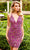 Primavera Couture 4038 - Fitted Crisscross Back Cocktail Dress Cocktail Dresses 00 / Raspberry
