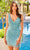 Primavera Couture 4042 - Scallop Embellished Homecoming Dress Homecoming Dresses 00 / Light Blue