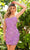 Primavera Couture 4048 - Floral Applique Homecoming Dress Homecoming Dresses 00 / Lavender