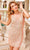 Primavera Couture 4053 - Geo Beaded Homecoming Dress Cocktail Dresses 00 / Peach