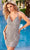 Primavera Couture 4054 - Scallop Beaded Homecoming Dress Homecoming Dresses 00 / Platinum