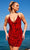 Primavera Couture 4056 - V-Neck Cut Glass Cocktail Dress Cocktail Dresses