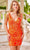 Primavera Couture 4059 - Sleeveless Beaded Homecoming Dress Cocktail Dresses 00 / Orange
