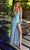 Primavera Couture 4107 - Sequin Accent Prom Dress Special Occasion Dress 000 / Light Blue