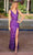 Primavera Couture 4110 - Scroll Motif Prom Dress Special Occasion Dress 000 / Purple