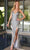 Primavera Couture 4111 - Fringed Slit Prom Dress Special Occasion Dress 000 / Platinum