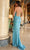 Primavera Couture 4121 - Sleeveless Lace-Up Back Prom Dress Prom Dresses 4 / Crystal Blue